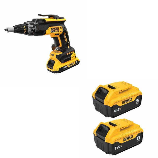 DeWalt DCF630D2 20V MAX XR Drywall Screwgun Kit W/ DCB205-2 5.0Ah Battery 2-Pack