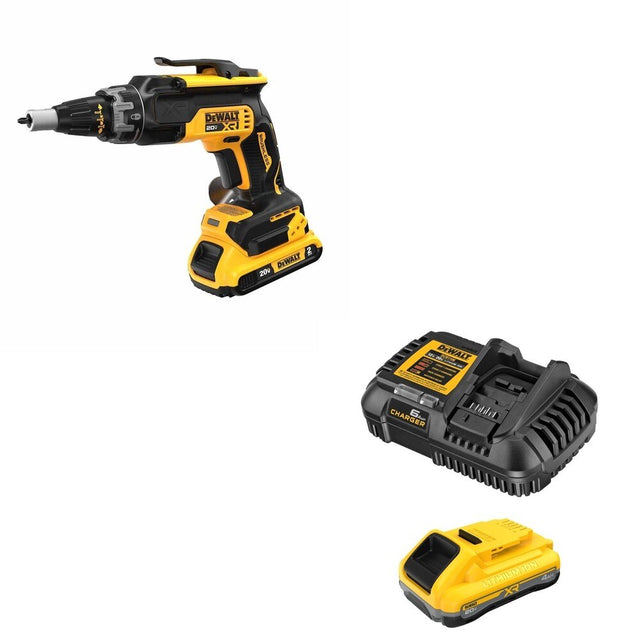 DeWalt DCF630D2 20V MAX XR Drywall Screwgun Kit W/ DCB2104C POWERPACK 4Ah Kit