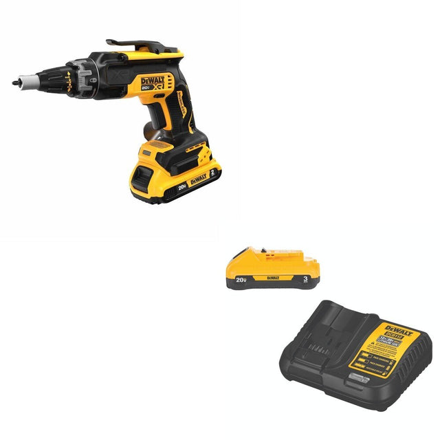 DeWalt DCF630D2 20V MAX XR Drywall Screwgun Kit W/ DCB230C 3.0Ah Starter Kit