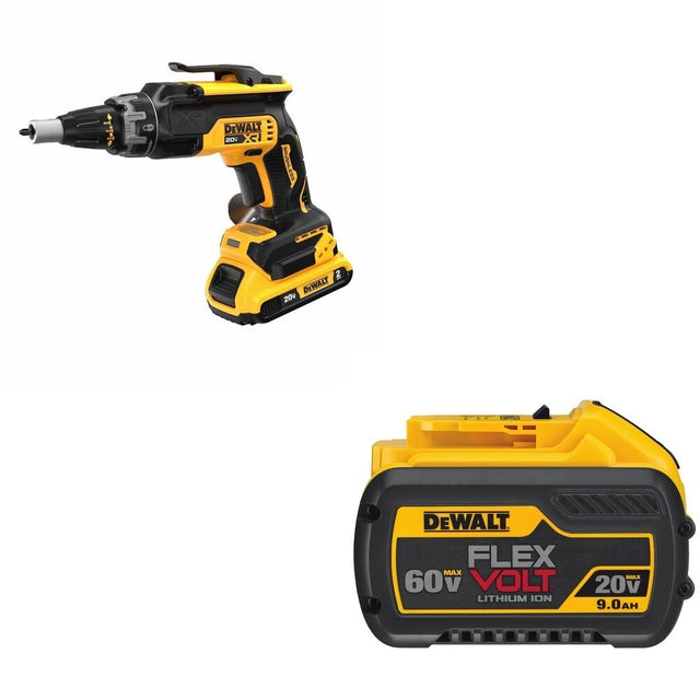 DeWalt DCF630D2 20V MAX XR Drywall Screwgun Kit W/ DCB609 FLEXVOLT 9.0Ah Battery