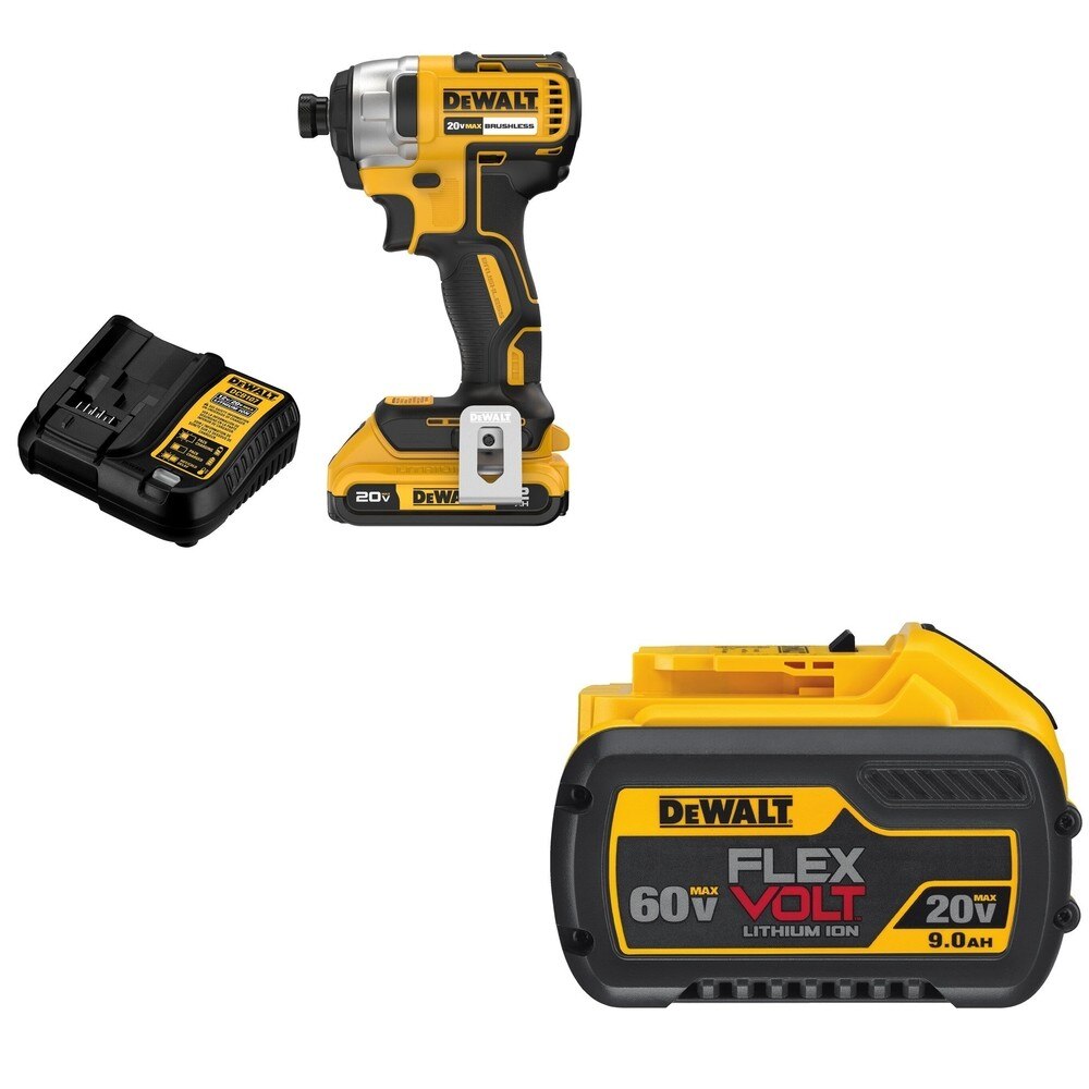 DeWalt DCB609 FLEXVOLT 20V/60V MAX 9.0Ah Battery W/ DCF787D1 Impact Driver Kit