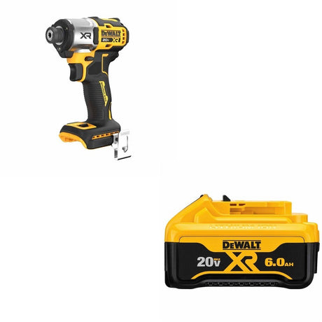 DeWalt DCB206 20V MAX XR 6.0Ah Battery W/ DCF845B 3-Speed Impact Driver