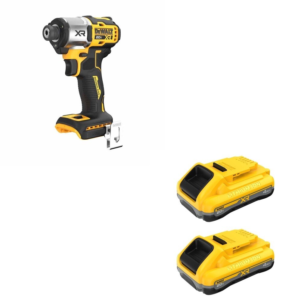 DeWalt DCB2104-2 20V MAX XR POWERPACK 4Ah Battery 2-Pack W/ DCF845B 3-Speed Impact Driver