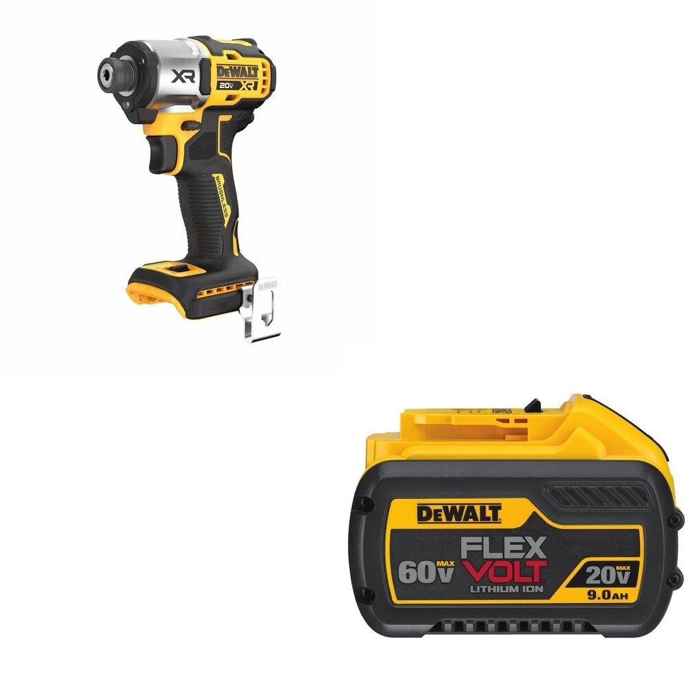 DeWalt DCB609 FLEXVOLT 20V/60V MAX 9.0Ah Battery W/ DCF845B 3-Speed Impact Driver