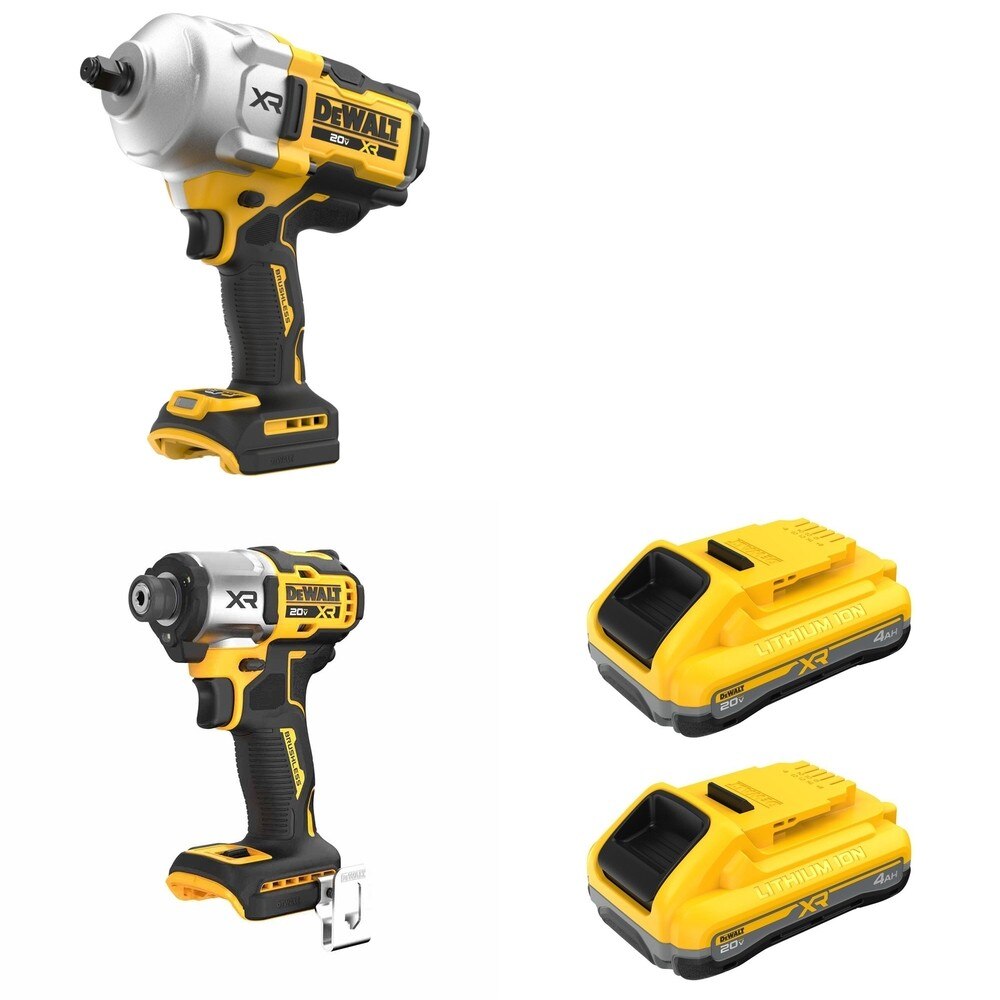 DeWalt DCF961B High Torque Impact Wrench W/ DCB2104-2 and DCF845B 3-Speed Impact Driver