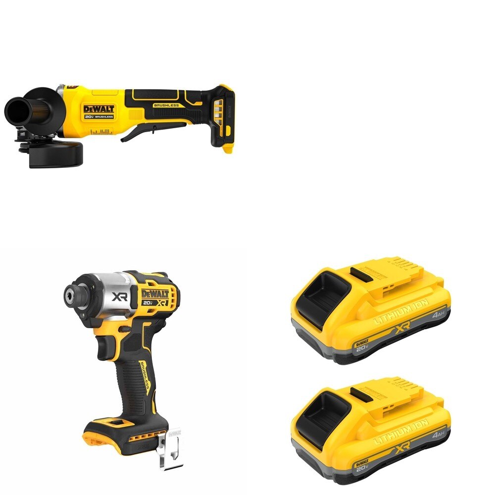 DeWalt DCB2104-2 POWERPACK 4Ah 2-Pack W/ DCF845B 3-Speed Impact Driver and DCG408B