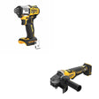 DeWalt DCG410B 20V MAX XR 4-1/2 in. Angle Grinder W/ DCF845B 3-Speed Impact Driver