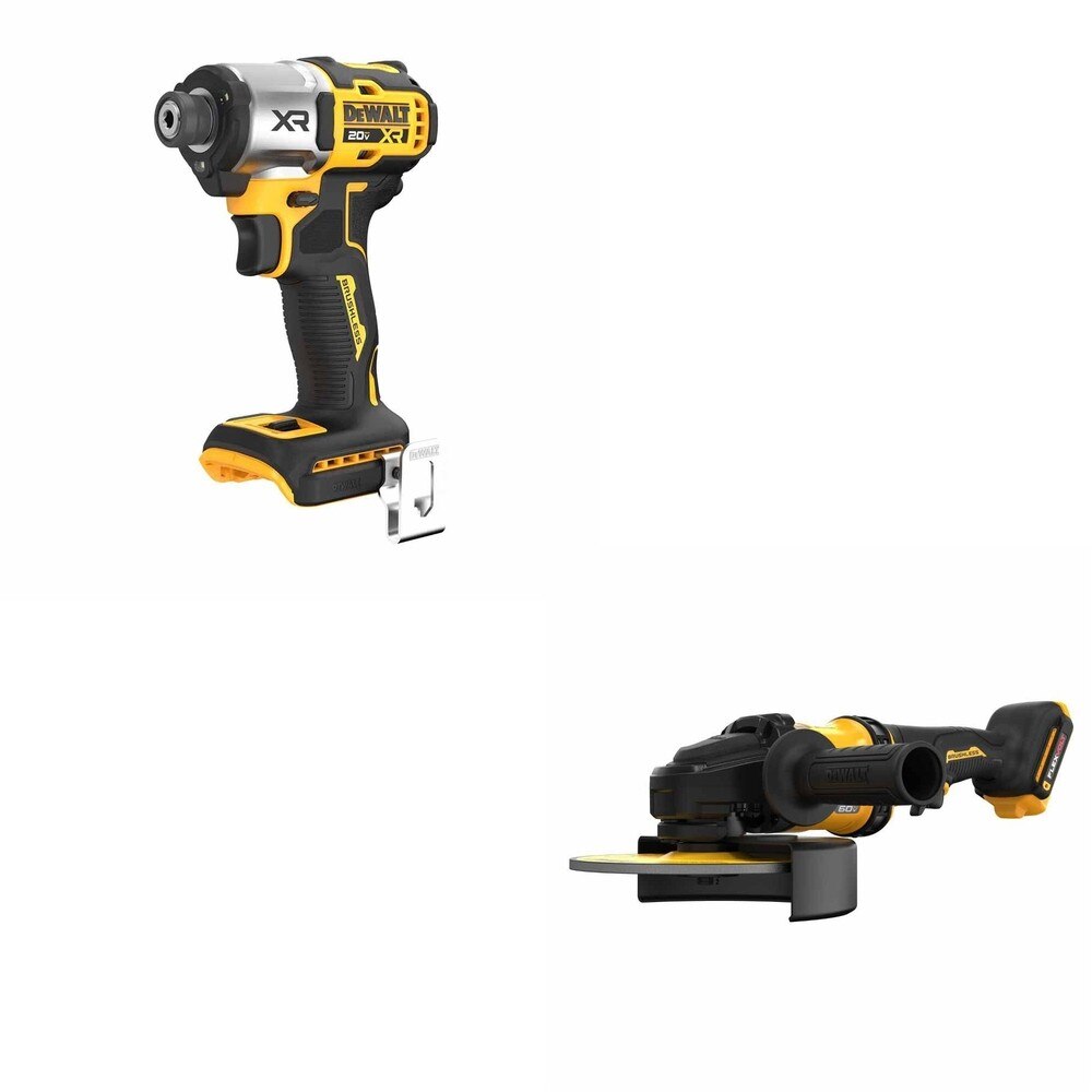 DeWalt DCG440B 60V MAX 7 in. Grinder W/ DCF845B 3-Speed Impact Driver