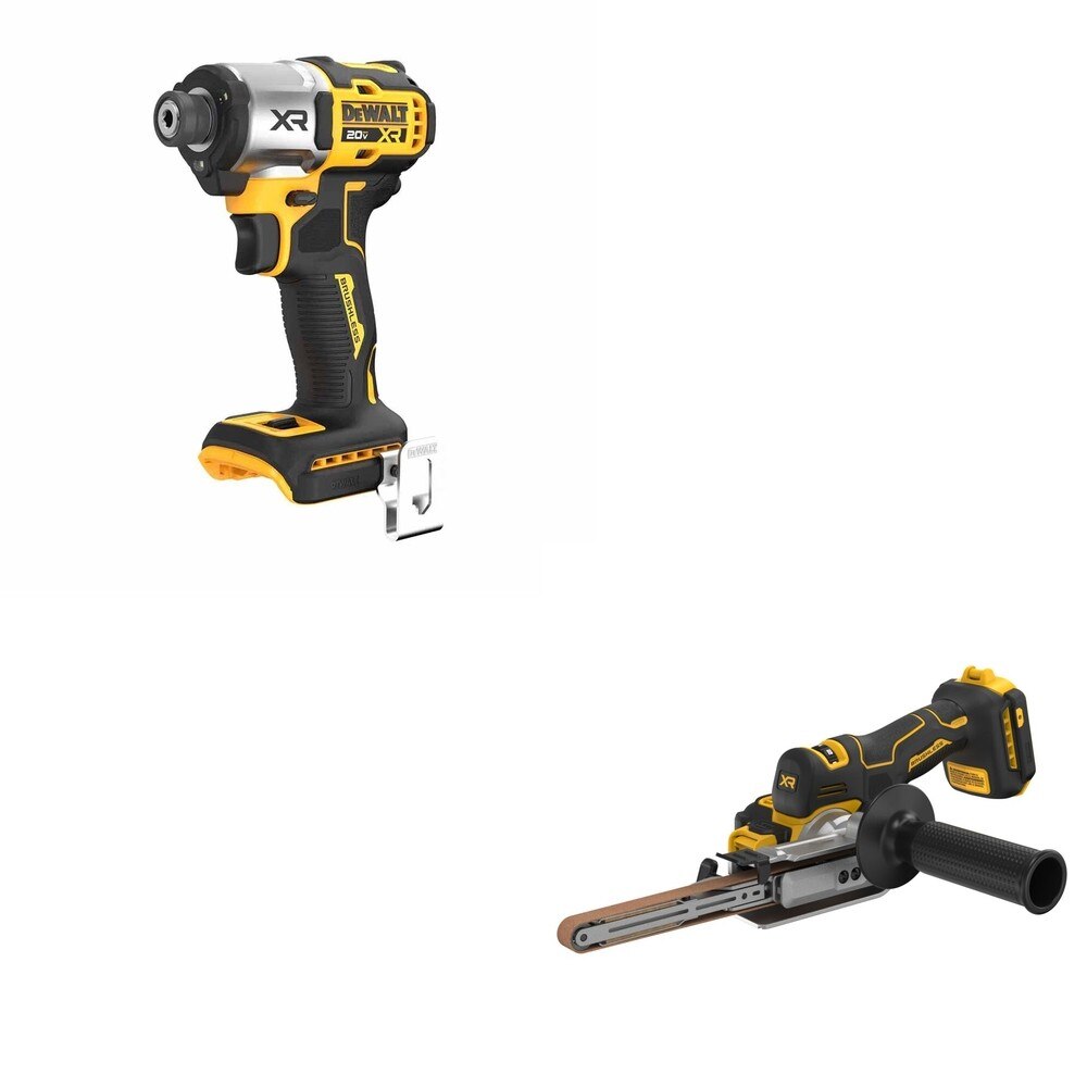 DeWalt DCM200B 20V MAX XR Bandfile Sander W/ DCF845B 3-Speed Impact Driver