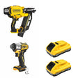 DeWalt DCN920B 21-Degree Framing Nailer W/ DCB2104-2 and DCF845B 3-Speed Impact Driver