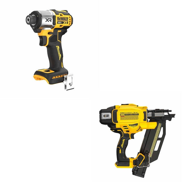 DeWalt DCN920B 20V MAX XR 21-Degree Framing Nailer W/ DCF845B 3-Speed Impact Driver