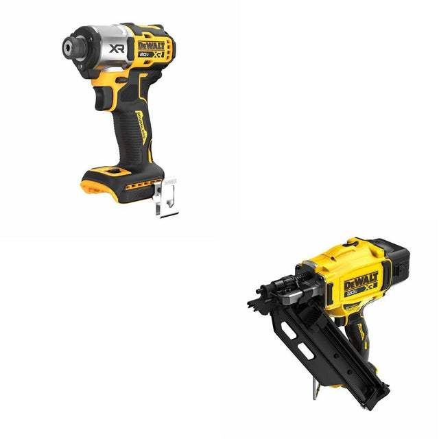 DeWalt DCN930B 20V MAX XR 30-Degree Framing Nailer W/ DCF845B 3-Speed Impact Driver