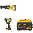 DeWalt DCS389B 60V Recip Saw W/ DCB609 FLEXVOLT 9.0Ah Battery and DCF845B 3-Speed Impact Driver