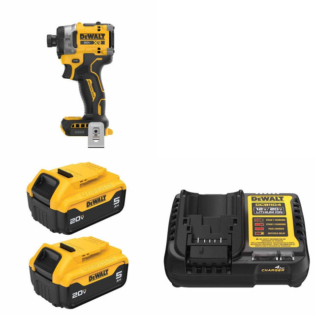 DeWalt DCF860B Impact Driver Kit W/ FREE DCB205-2 Batteries and FREE DCB1104 Charger