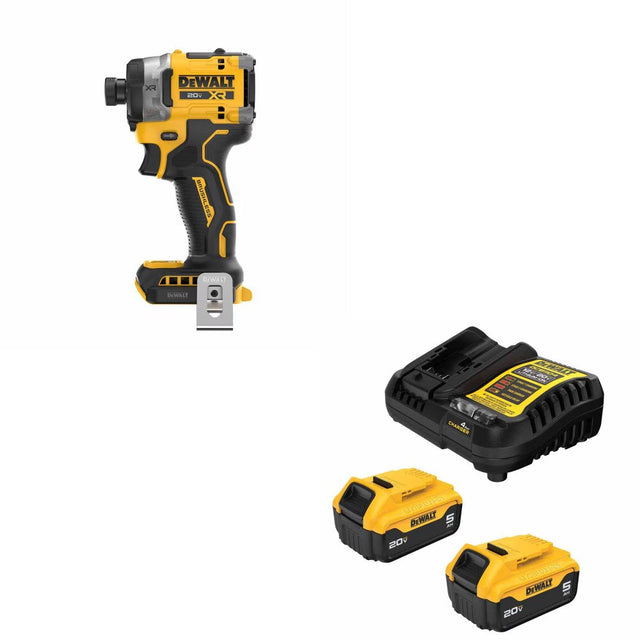 DeWalt DCF860B Impact Driver Kit W/ FREE DCB205-2C 5Ah Battery Kit