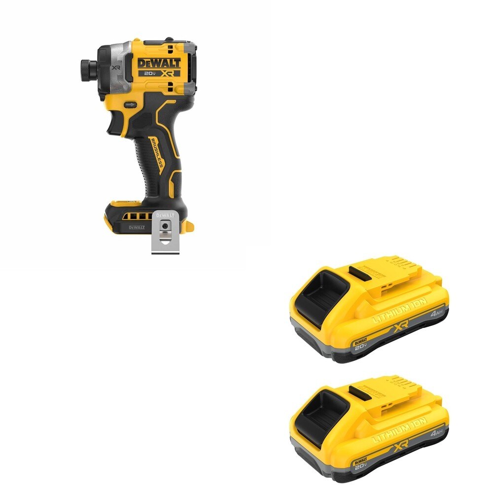 DeWalt DCB2104-2 20V MAX XR POWERPACK 4Ah Battery 2-Pack W/ DCF860B Impact Driver