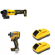 DeWalt DCB2104-2 POWERPACK 4Ah 2-Pack W/ DCF860B Impact Driver and DCG407B Slide-Switch Grinder