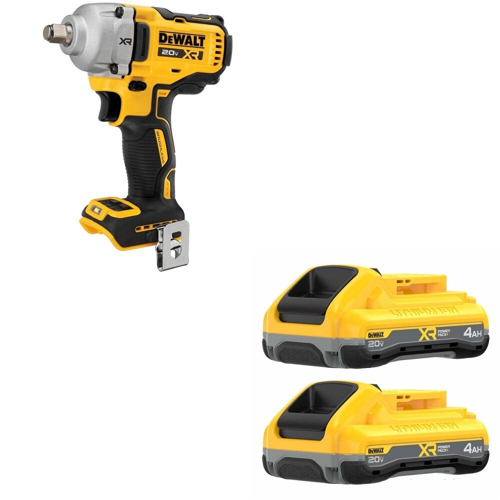 DeWalt DCF891B 1/2 in. Impact Wrench W/ FREE DCB2104-2 4Ah Battery, 2 Pack