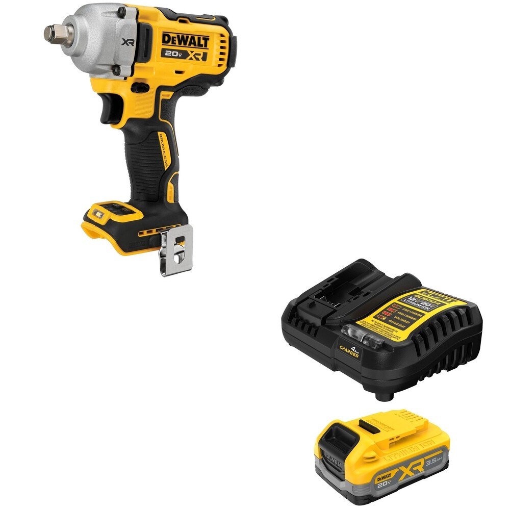 DeWalt DCF891B 20V MAX XR 1/2 in. Mid-Range Impact Wrench W/ DCBP320C POWERSTACK 3.5Ah Kit