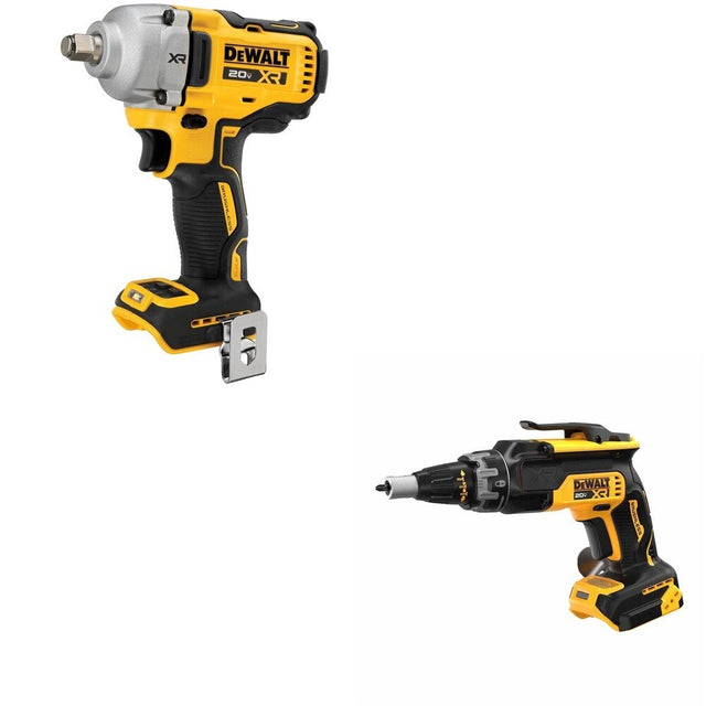 DeWalt DCF891B 20V MAX XR 1/2 in. Mid-Range Impact Wrench W/ DCF630B Drywall Screwgun