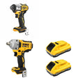 DeWalt DCF891B Mid-Range Impact Wrench W/ DCB2104-2 and DCF845B 3-Speed Impact Driver