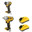 DeWalt DCF891B Mid-Range Impact Wrench W/ DCB2104-2 and DCF845B 3-Speed Impact Driver