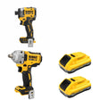 DeWalt DCF891B Mid-Range Impact Wrench W/ DCB2104-2 POWERPACK 4Ah 2-Pack and DCF860B
