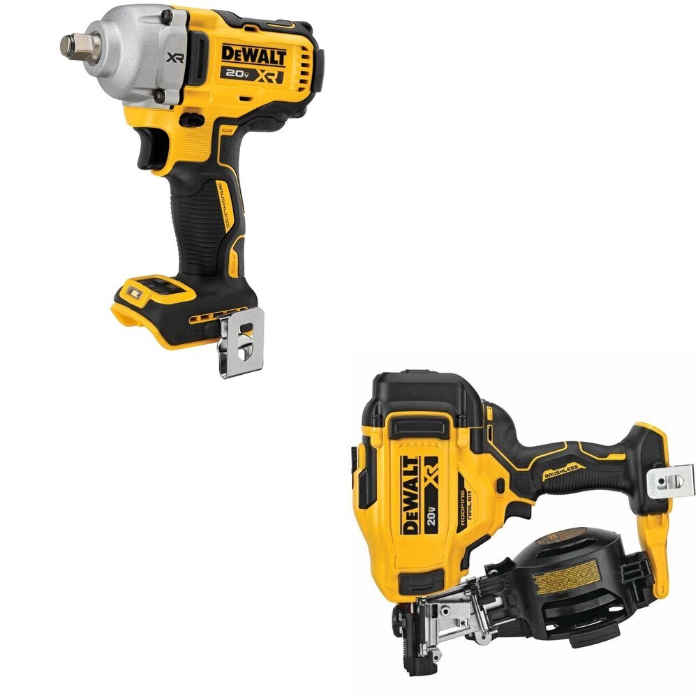 DeWalt DCN45RNB 20V MAX 15-Degree Roofing Nailer W/ DCF891B Mid-Range Impact Wrench