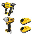 DeWalt DCN920B 21-Degree Framing Nailer W/ DCF891B Mid-Range Impact Wrench and DCB2104-2