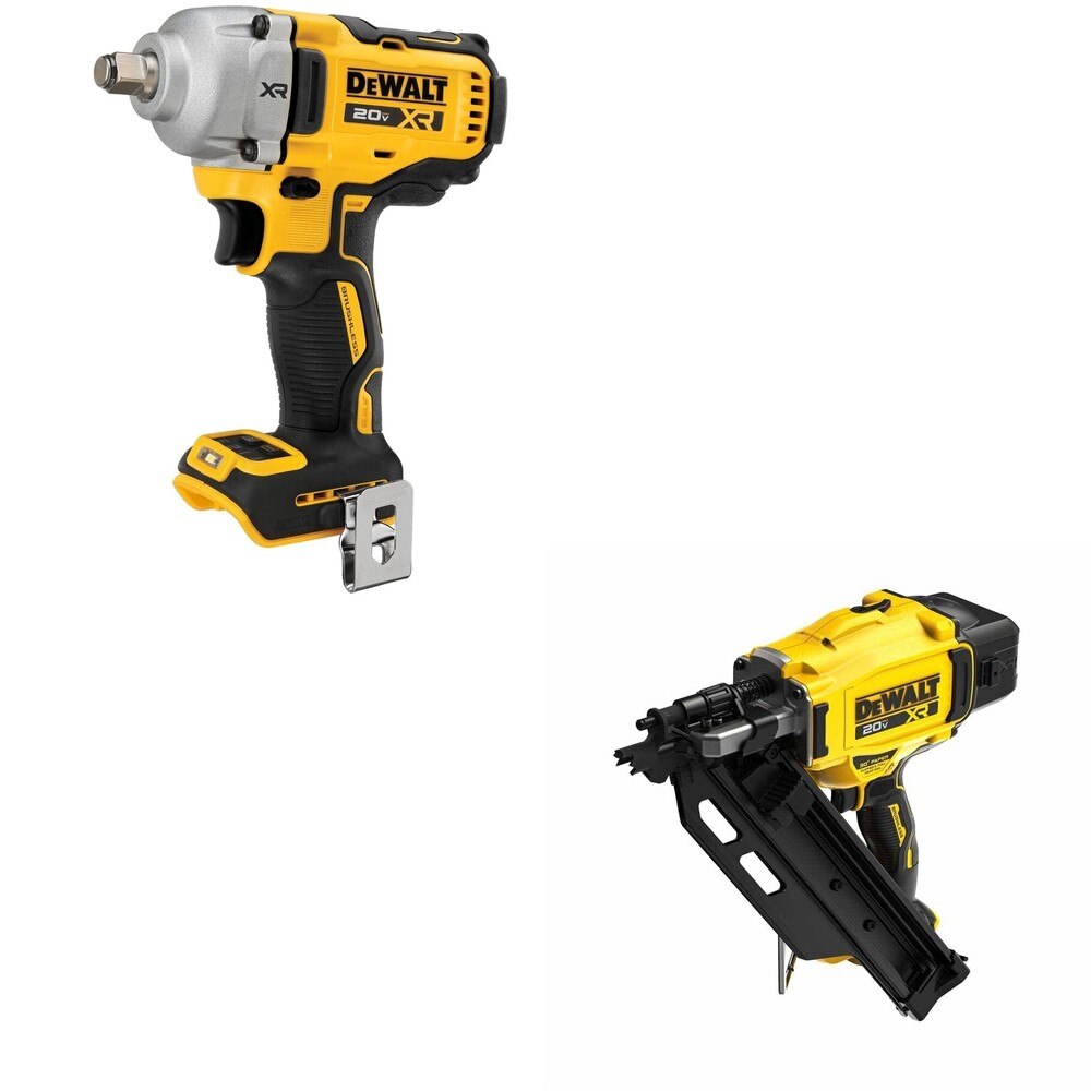 DeWalt DCN930B 20V MAX XR 30-Degree Framing Nailer W/ DCF891B Mid-Range Impact Wrench