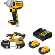 DeWalt DCF891B 20V MAX Impact Wrench Kit W/ DCS379B Band Saw and FREE DCB205 Battery Kit