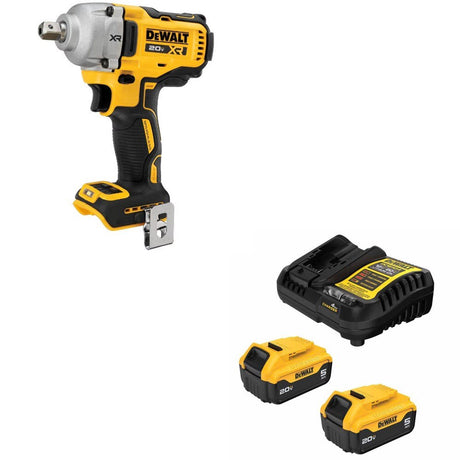 DeWalt DCF892B 1/2" Mid-Range Impact Wrench Kit W/ FREE DCB205-2C 5Ah Battery Kit