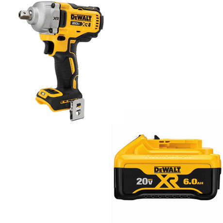 DeWalt DCF892B 20V MAX XR Impact Wrench Kit W/ FREE DCB206 20V MAX XR 6.0Ah Battery