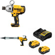 DeWalt DCF898B 20V MAX Impact Wrench Kit W/ DCE580B Adhesive Gun and FREE DCB205-2C Battery Kit