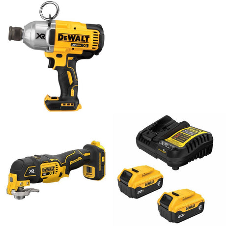 DeWalt DCF898B Impact Wrench Kit W/ DCS356B Multi-Tool and FREE DCB205-2C Battery Kit