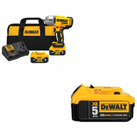 DeWalt DCF900P2 20V MAX XR Impact Wrench Kit W/ FREE DCB205 20V MAX Battery Pack