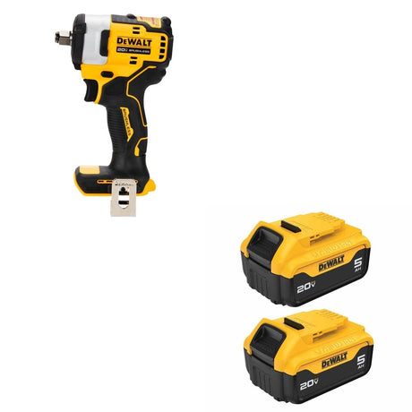 DeWalt DCF911B 20V MAX 1/2 in. Impact Wrench W/ DCB205-2 5.0Ah Battery 2-Pack