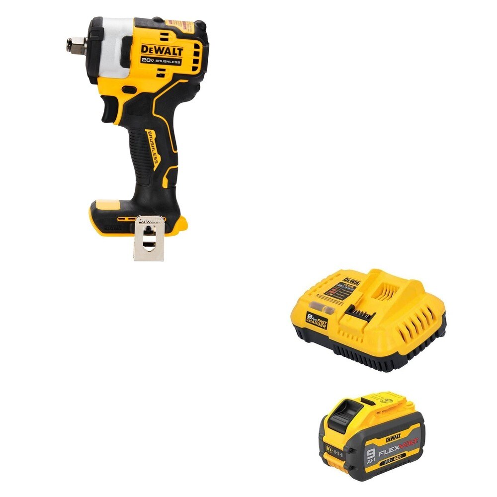 DeWalt DCB609C FLEXVOLT 20V/60V MAX 9.0Ah Battery Starter Kit W/ DCF911B Impact Wrench