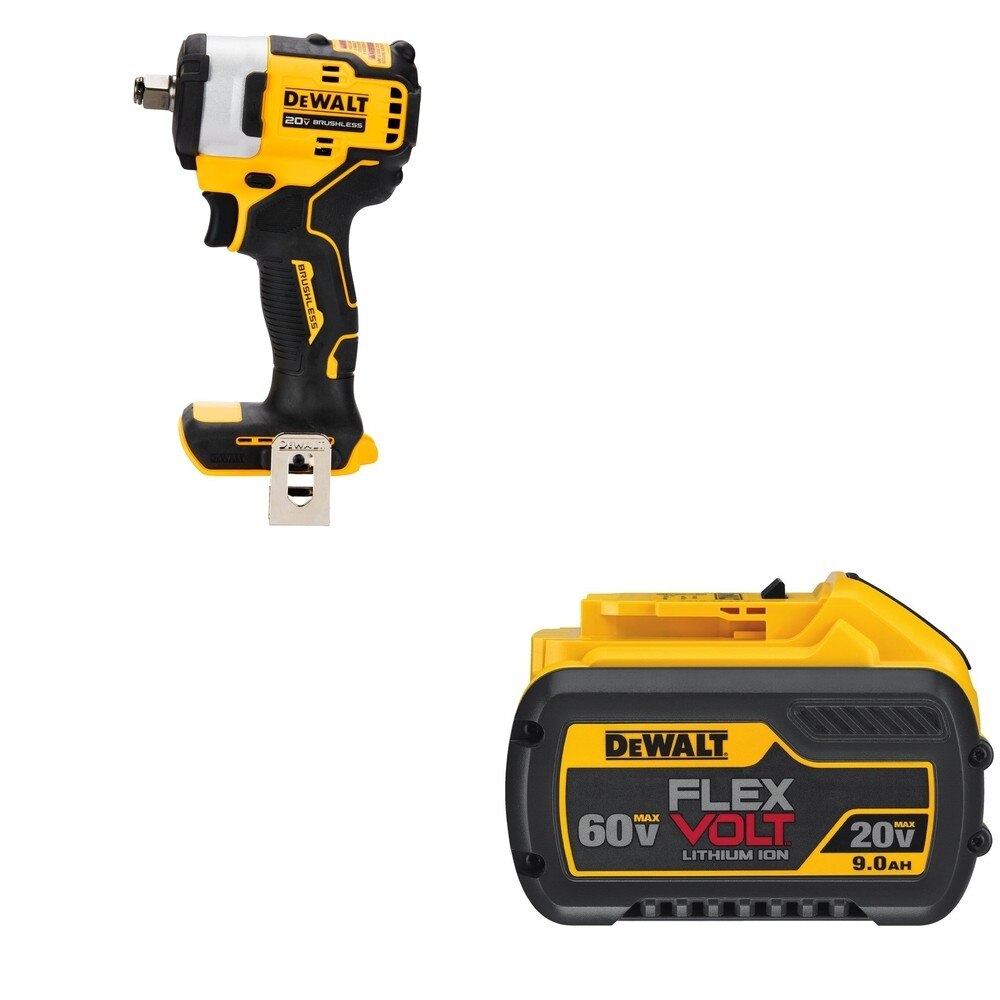 DeWalt DCB609 FLEXVOLT 20V/60V MAX 9.0Ah Battery W/ DCF911B Impact Wrench