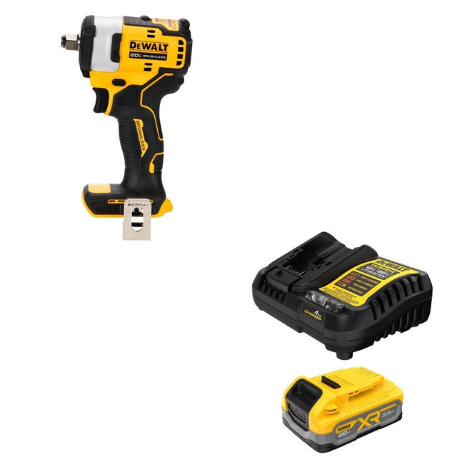 DeWalt DCBP320C 20V MAX XR POWERSTACK 3.5Ah Battery Kit W/ DCF911B Impact Wrench