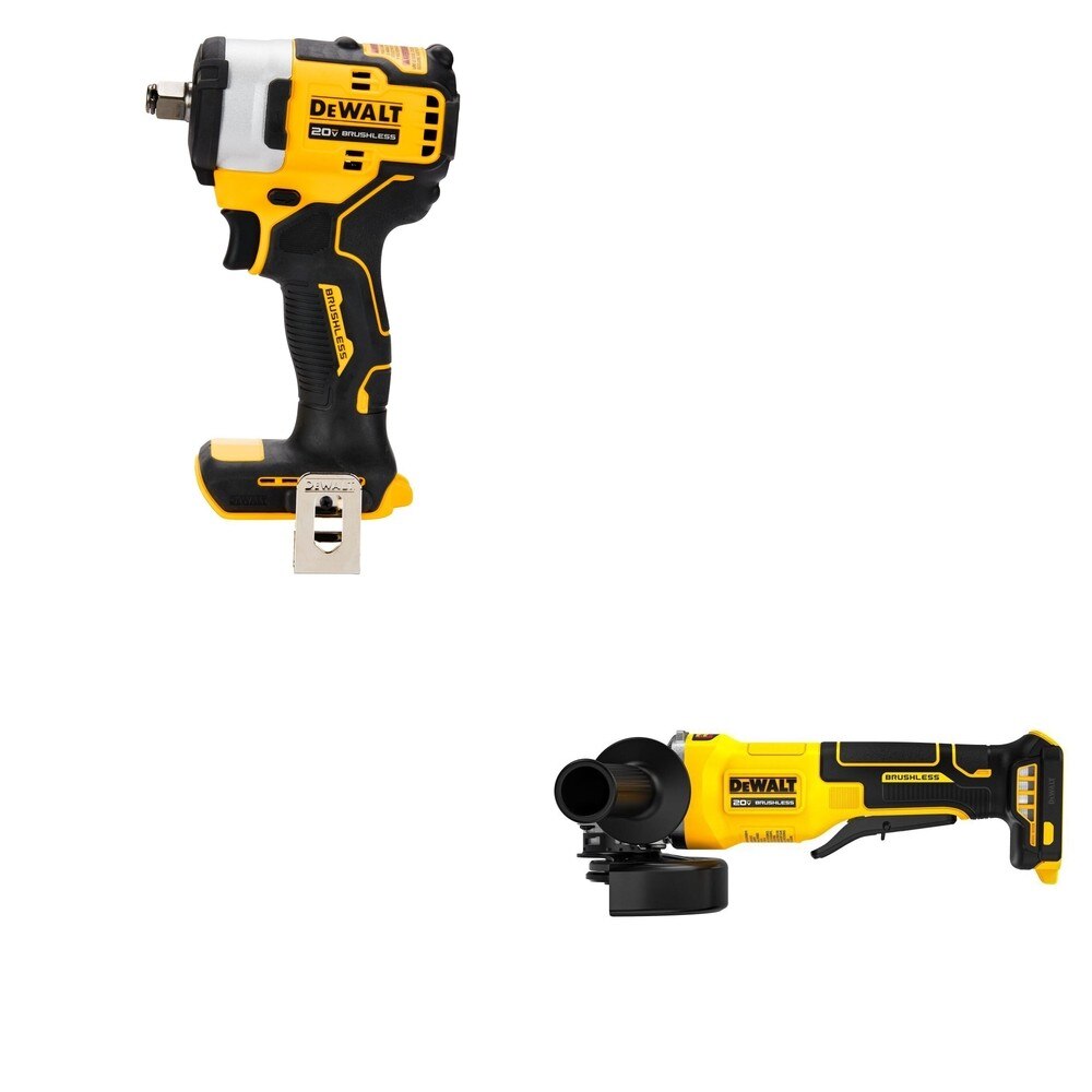 DeWalt DCF911B 20V MAX 1/2 in. Impact Wrench W/ DCG408B Paddle-Switch Grinder