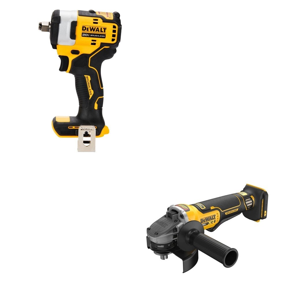 DeWalt DCG410B 20V MAX XR 4-1/2 in. Angle Grinder W/ DCF911B Impact Wrench