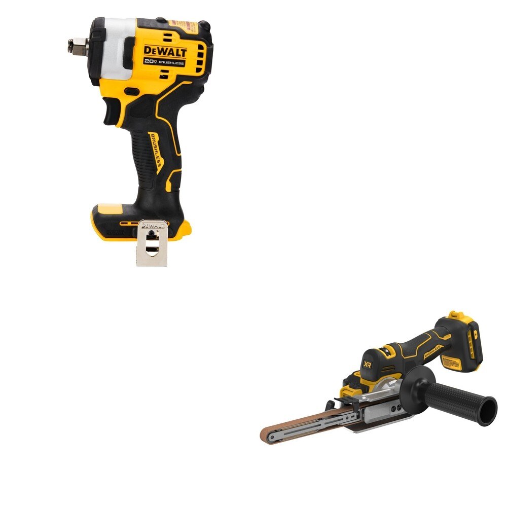 DeWalt DCM200B 20V MAX XR Bandfile Sander W/ DCF911B Impact Wrench