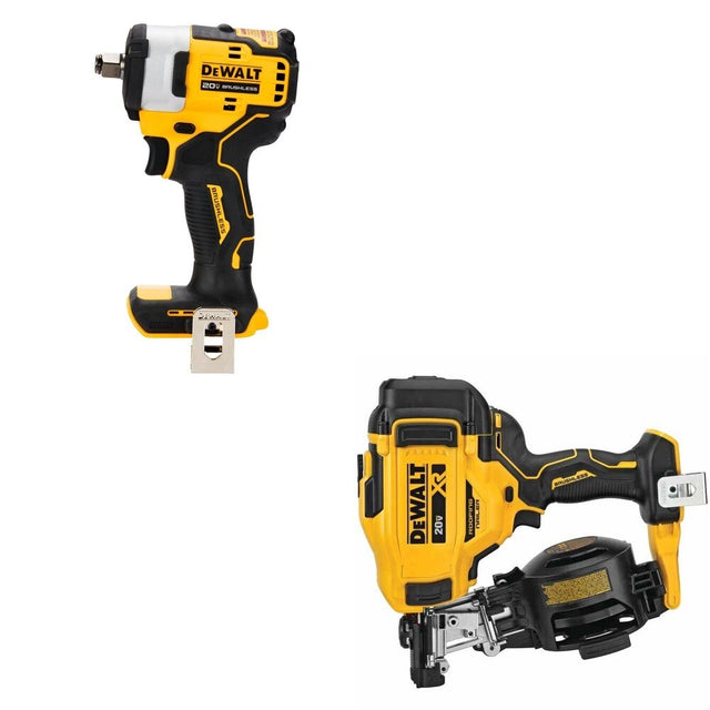 DeWalt DCN45RNB 20V MAX 15-Degree Roofing Nailer W/ DCF911B Impact Wrench