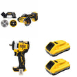 DeWalt DCB2104-2 POWERPACK 4Ah 2-Pack W/ DCF911B Impact Wrench and DCS438B 3 in. Cut-Off Tool