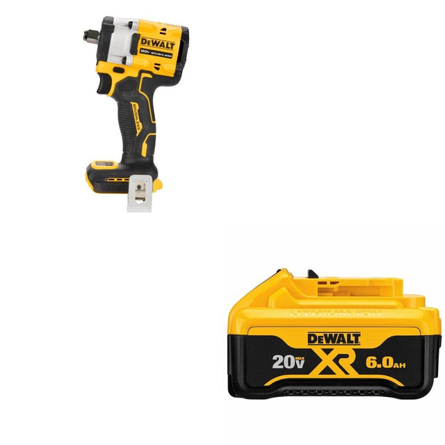 DeWalt DCF921B ATOMIC 20V MAX 1/2 in. Impact Wrench W/ DCB206 6.0Ah Battery