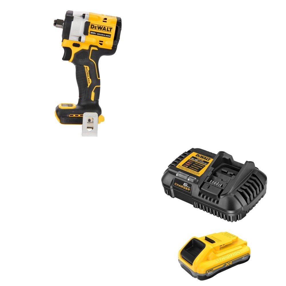 DeWalt DCF921B ATOMIC 20V MAX 1/2 in. Impact Wrench W/ DCB2104C POWERPACK 4Ah Kit