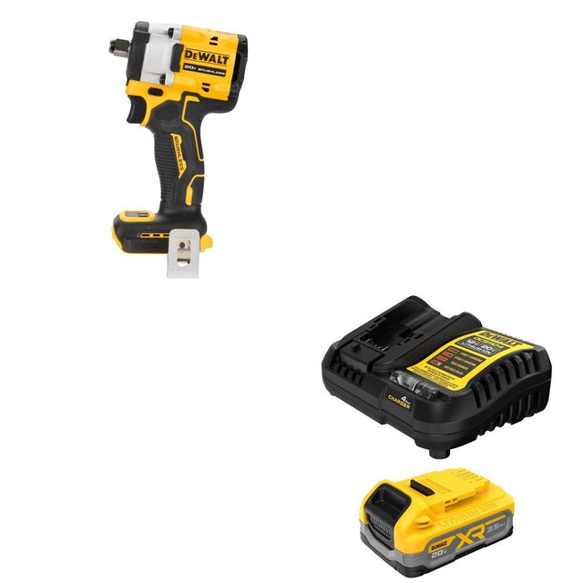 DeWalt DCF921B ATOMIC 20V MAX 1/2 in. Impact Wrench W/ DCBP320C POWERSTACK 3.5Ah Kit