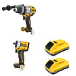 DeWalt DCB2104-2 POWERPACK 4Ah 2-Pack W/ DCF921B ATOMIC Impact Wrench and DCD1007B Hammer Drill
