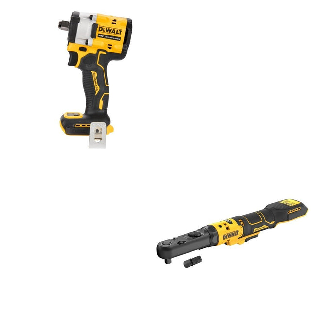 DeWalt DCF510B 20V MAX XR Sealed Head Ratchet W/ DCF921B ATOMIC Impact Wrench